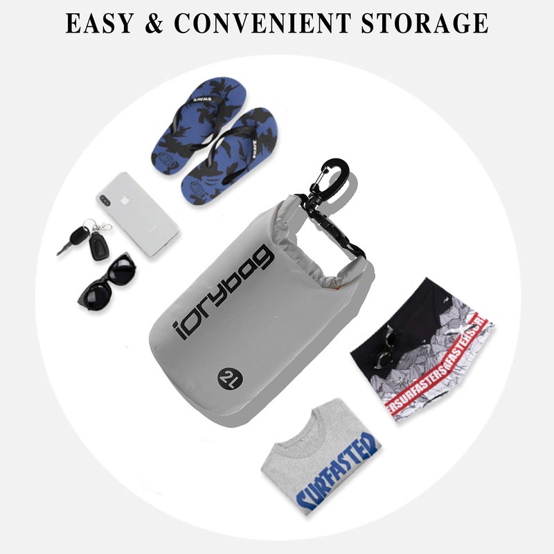 IDRYBAG Dry Bag for Kayaking Waterproof 2L/5L/10L/15L/20L, Small Dry Sack Waterproof Bag for Boating - Image 4